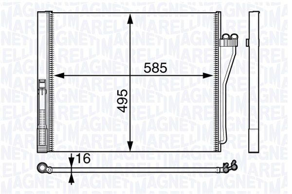 MAGNETI MARELLI Kondensaator,kliimaseade 350203717000